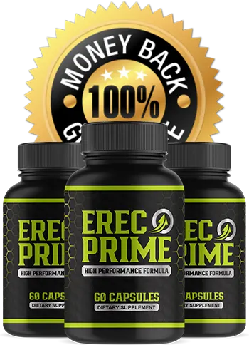 ErecPrime™ High Performance Male Vitality Formula Capsules — 8 Ingredients Tribulus Terrestris Tongkat Ali Hawthorn Berry — 60 Capsules — Made in USA